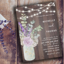 Rustikale Holzmason Jar & Floral Wedding