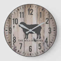 Rustikale Holzplanks - Familienname Schafe Larg