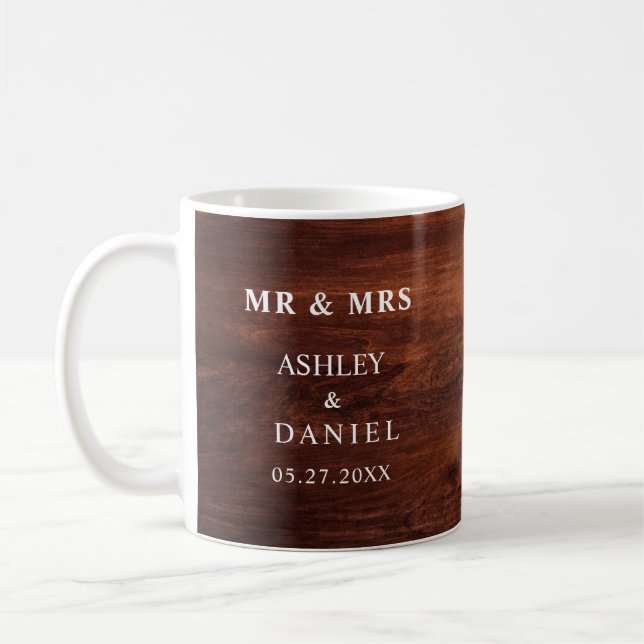 Rustikale Holzscheune Korn Hochzeit Kaffeetasse (Links)