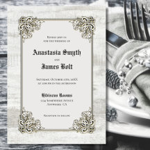 Rustikale Holzschnitzereien Einladung zur Hochzeit