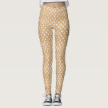 Rustikale Holztextur mit weißem Polka Dottern Must Leggings<br><div class="desc">Stilvolle,  rustikale,  boho-inspiriert Leggings mit weißem Polka-Dots-Muster mit Holzstruktur-Hintergrund. Andere Muster mit dem gleichen Holzhintergrund sind verfügbar.</div>