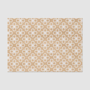 Rustikale Holztextur mit weißer geometrischer Flor Seidenpapier