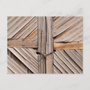 Rustikale Holztür Postkarte