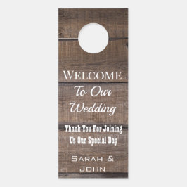 Rustikale Holzverheiratung Begrüßungstür Hanger Türanhänger