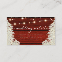 Rustikale Holzwinger-Lichter-Website für Bäume Hoc Begleitkarte