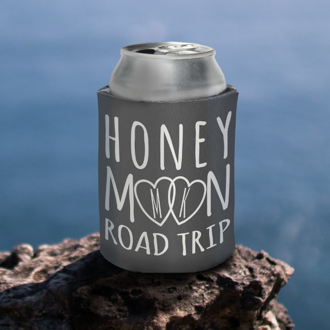Rustikale Honeymoon Road Trip Heart kann kühler Dosenkühler (Off on your honeymoon? You'll need a couple of these can coolers in your luggage! Add your initials)