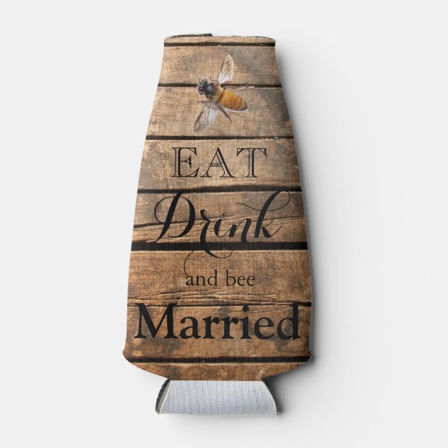 Rustikale Honigbiene Flaschenkühler (Vorderseite)