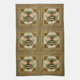Rustikale Honigbienen-Imitate - Zwei Punkte Geschirrtuch