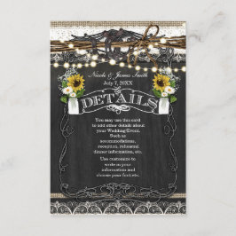 Rustikale Hufeisen & Blume Länderbeschreibung Begleitkarte