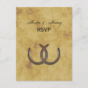 Rustikale Hufeisen gestört BG-UAWG Einladungspostkarte