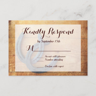 Rustikale Hufeisen Hochzeiten von RSVP-Karten RSVP Karte