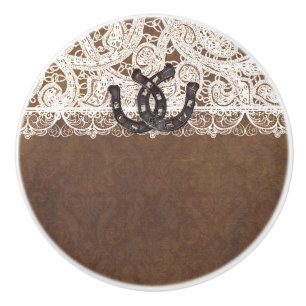 Rustikale Hufeisen & Spitzen Western Elegant Keramikknauf