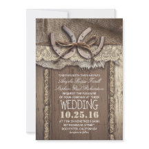 Rustikale Hufeisen und Burlap Lace Wedding