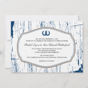 Rustikale Hufeisenverheiratung Einladung