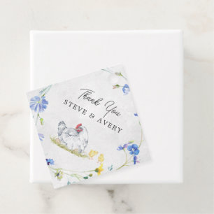 Rustikale Hühner Babyparty Geschenkanhänger