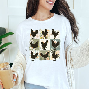 Rustikale Hühnerbaum Silhouette Florenz T-Shirt