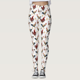 Rustikale Hühnermuster-Leggings Leggings