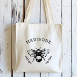 Rustikale Hummel Personalisiert Tragetasche<br><div class="desc">Maßgeschneiderte Rustikale Bumblebee Tote Bag.</div>