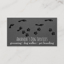 Rustikale Hunde-Sitter-Pet-Dienste wachsen Pfotenp Visitenkarte