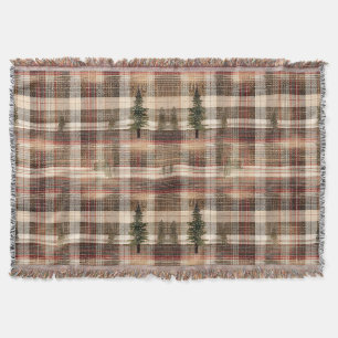Rustikale Hütte Kariert mit Pinienbäumen Decke