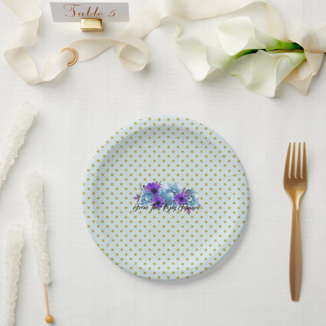 Rustikale Hütte Rose Hochzeitssuite Empfang Party Pappteller (Hochzeit)