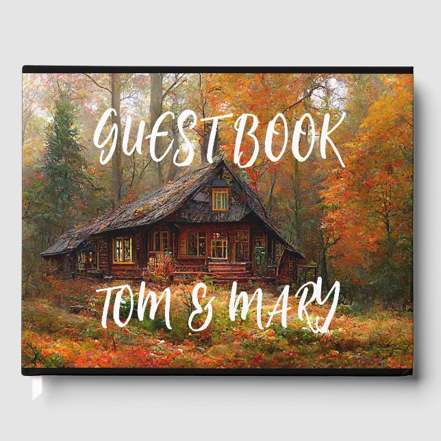 RUSTIKALE HÜTTENHOCHZEIT Gästebuch (Vorderseite)