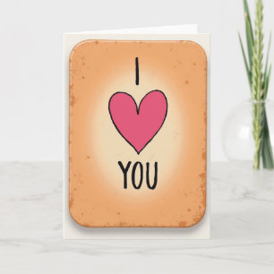 Rustikale I Love You Romantische Karte