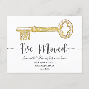 Rustikale Ich habe bewegte Key Foto Moving Ankündi Ankündigungspostkarte