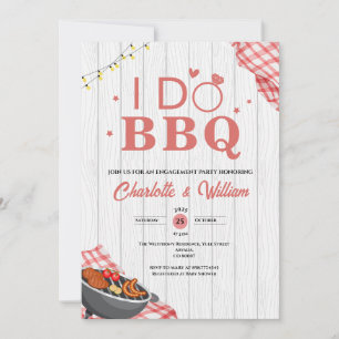 Rustikale 'Ich heirate BBQ' Verlobungsparty Einladung