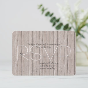 Rustikale Imitate Braunwaldhochzeit RSVP Karte