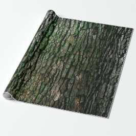 Rustikale Imitate Holzkörnbaum Bark Moss Geschenkpapier