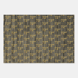 Rustikale Imitate Holzkörner, elegante Imitate Gol Geschenkpapier Set