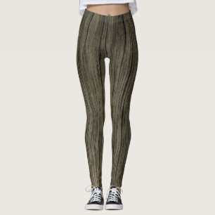 Rustikale Imitate Muster aus Holz Leggings