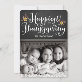 Rustikale Imitats Chalkboard Happiest Erntedank Fo Feiertagskarte