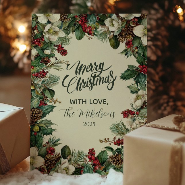 Rustikale Immergrüne Beeren Weihnachten (Von Creator hochgeladen)