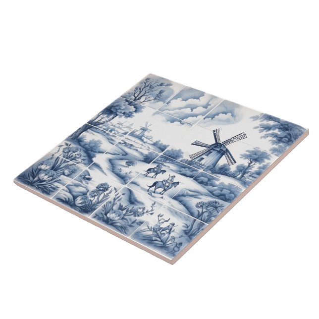 Rustikale Indigokacheln Fliese (Seite)