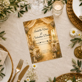 Rustikale Indoor-Scheunenhochzeit Einladung