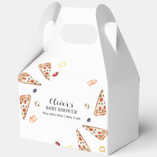 Rustikale italienische Slice Pizza Babydusche Geschenkschachtel