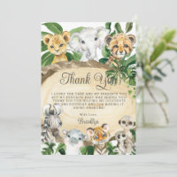 Rustikale Jungle Animals Wood Greenery Geburtstags