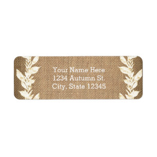Rustikale Jute & Blätter Hochzeitseinladung