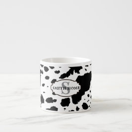 Rustikale Kabine Cowhide Print Cosy Bauernhof Espressotasse