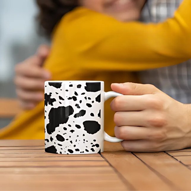 Rustikale Kabine Cowhide Print Cosy Bauernhof Jumbo-Tasse (Von Creator hochgeladen)