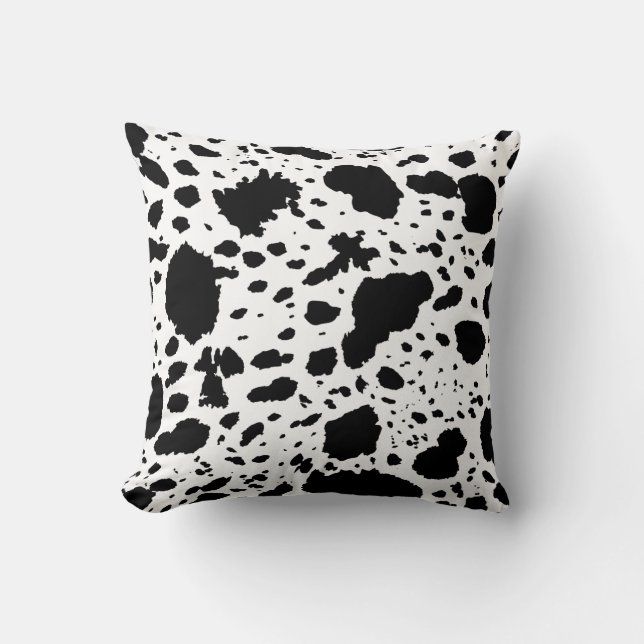 Rustikale Kabine Cowhide Print Cosy Bauernhof Kissen (Vorderseite)