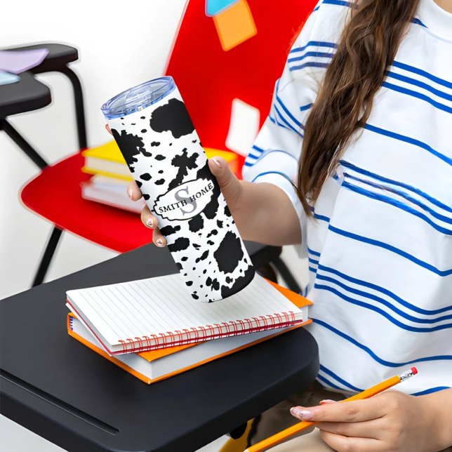 Rustikale Kabine Cowhide Print Cosy Bauernhof Thermosbecher (Von Creator hochgeladen)