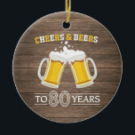 Rustikale Käfer und Biere bis 80 Jahre Keramik Ornament<br><div class="desc">Rustikale Gewürze und Bier bis 80 Jahre Keramik Ornament</div>