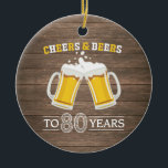 Rustikale Käfer und Biere bis 80 Jahre Keramik Ornament<br><div class="desc">Rustikale Gewürze und Bier bis 80 Jahre Keramik Ornament</div>