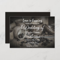 Rustikale Kaffeeban-Liebe ist Brauenkarte