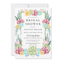 Rustikale Kaktus Rose Blumenkohl Brautparty