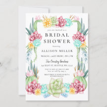 Rustikale Kaktus Rose Blumenkohl Brautparty