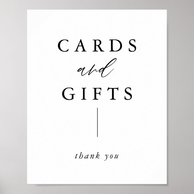 Rustikale Kalligrafie Elegante Karten und Geschenk Poster (Vorne)